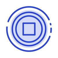 Basic Interface User Blue Dotted Line Line Icon vector