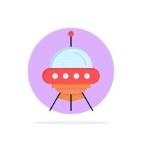 space ship space ship rocket alien Flat Color Icon Vector