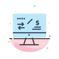 Tax Regulation Finance Income Computer Abstract Flat Color Icon Template vector