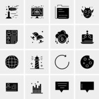 16 Universal Business Icons Vector Creative Icon Illustration to use in web and Mobile Related project