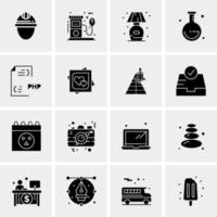 16 iconos de negocios universales vector ilustración de icono creativo para usar en proyectos relacionados con la web y dispositivos móviles