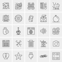 25 Universal Business Icons Vector Creative Icon Illustration to use in web and Mobile Related project