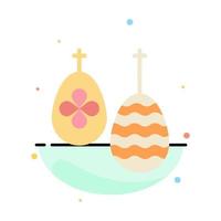 Celebration Easter Egg Food Abstract Flat Color Icon Template vector