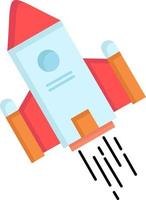 space craft shuttle space rocket launch Flat Color Icon Vector