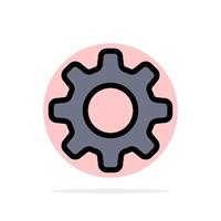 Cog Setting Gear Abstract Circle Background Flat color Icon vector