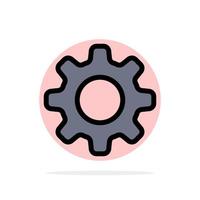 Cog Setting Gear Abstract Circle Background Flat color Icon vector