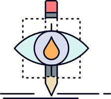 ecología monitoreo contaminación investigación ciencia color plano icono vector