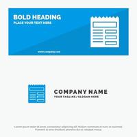 Document Text Basic Ui SOlid Icon Website Banner and Business Logo Template vector