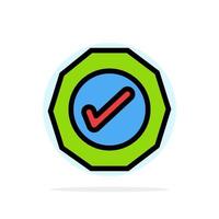 Logistic Ok Success Tick Abstract Circle Background Flat color Icon vector