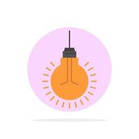 Light Bulb Idea Tips Suggestion Abstract Circle Background Flat color Icon vector