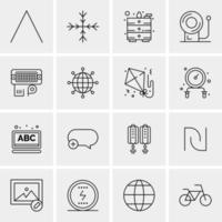 16 Universal Business Icons Vector Creative Icon Illustration to use in web and Mobile Related project