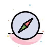 Instagram Compass Navigation Abstract Flat Color Icon Template vector