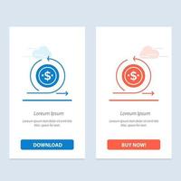 Business Investment Modern On Return  Blue and Red Download and Buy Now web Widget Card Template vector