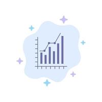 Graph Analytics Business Diagram Marketing Statistics Trends Blue Icon on Abstract Cloud Background vector