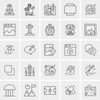 25 Universal Business Icons Vector Creative Icon Illustration to use in web and Mobile Related project