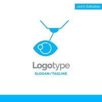 Eye Surgery Eye Treatment Laser Surgery Lasik Blue Solid Logo Template Place for Tagline vector