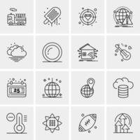 16 Universal Business Icons Vector Creative Icon Illustration to use in web and Mobile Related project