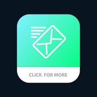 Email Mail Message Sent Mobile App Button Android and IOS Line Version vector