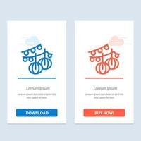 Decoration Balls Hanging Lantern  Blue and Red Download and Buy Now web Widget Card Template