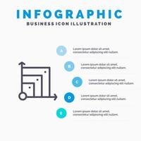 Scalable System Scalable System Science Line icon with 5 steps presentation infographics Background vector