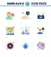 Coronavirus Prevention 25 icon Set Blue ambulance quarantine safe event tissue box viral coronavirus 2019nov disease Vector Design Elements