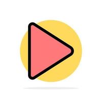 Play Video Twitter Abstract Circle Background Flat color Icon vector