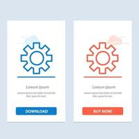 Setting Gear Logistic Global  Blue and Red Download and Buy Now web Widget Card Template vector