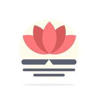flor spa masaje chino abstracto círculo fondo plano color icono vector