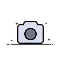 Camera Image Basic Ui  Business Flat Line Filled Icon Vector Banner Template