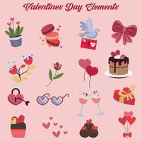 vector de colección de elementos del día de san valentín