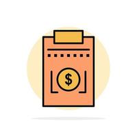 Expense Business Dollar Money Abstract Circle Background Flat color Icon vector