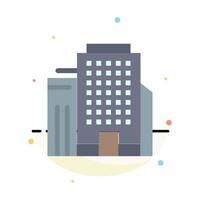 Office Building Job Abstract Flat Color Icon Template vector