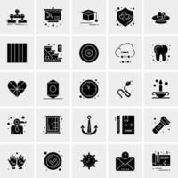 25 iconos de negocios universales vector ilustración de icono creativo para usar en proyectos relacionados con la web y dispositivos móviles