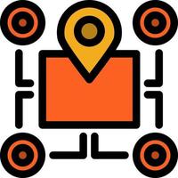 Location Map Chip Area Pointer   Flat Color Icon Vector icon banner Template