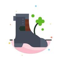 Shoes Boot Ireland Abstract Flat Color Icon Template vector