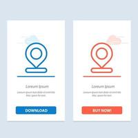 Location Map Marker Pin  Blue and Red Download and Buy Now web Widget Card Template vector
