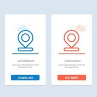 Location Map Marker Pin  Blue and Red Download and Buy Now web Widget Card Template vector