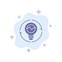 Bulb Concept Generation Idea Innovation Light Light bulb Blue Icon on Abstract Cloud Background vector