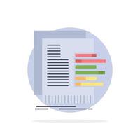 chart data graph reports valuation Flat Color Icon Vector