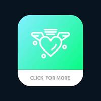 Loving Love Heart Wedding Mobile App Button Android and IOS Line Version vector