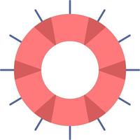 help lifebuoy lifesaver save support Flat Color Icon Vector