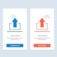 Arrow Arrows Up Upload  Blue and Red Download and Buy Now web Widget Card Template vector