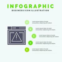 Computing Coding Error Infographics Presentation Template 5 Steps Presentation vector