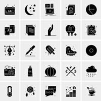 25 iconos de negocios universales vector ilustración de icono creativo para usar en proyectos relacionados con la web y dispositivos móviles