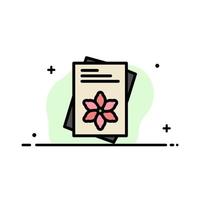 archivo de semillas flor primavera negocio línea plana icono lleno vector banner plantilla