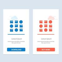 Pattern System Data Science Pattern System  Blue and Red Download and Buy Now web Widget Card Template vector