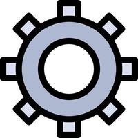 Cogs Gear Setting  Flat Color Icon Vector icon banner Template
