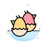 Egg Baby Easter Nature Abstract Flat Color Icon Template vector