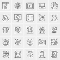 25 iconos de negocios universales vector ilustración de icono creativo para usar en proyectos relacionados con la web y dispositivos móviles