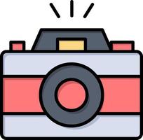 Camera Image Photo Picture  Flat Color Icon Vector icon banner Template